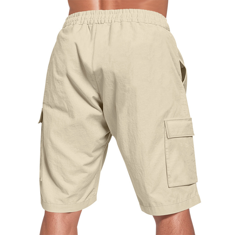 Men's Linen Multi-Pocket Cargo Shorts