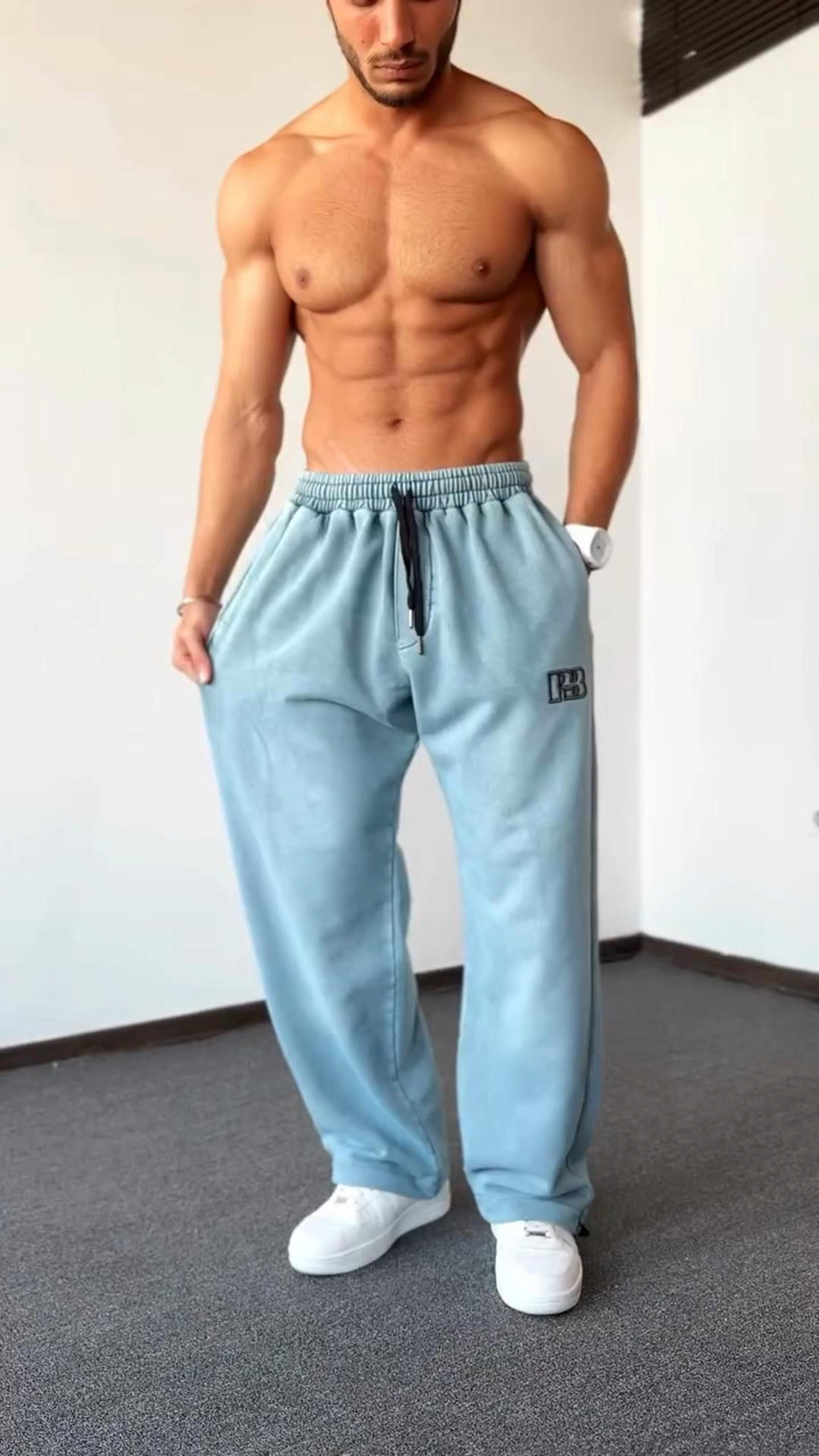 Men's Casual All-Match Gradient Loose Wide-Leg Pants