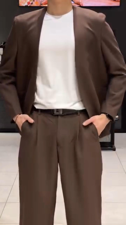 Men's Buttonless Simple Stylish Versatile Suit Jacket