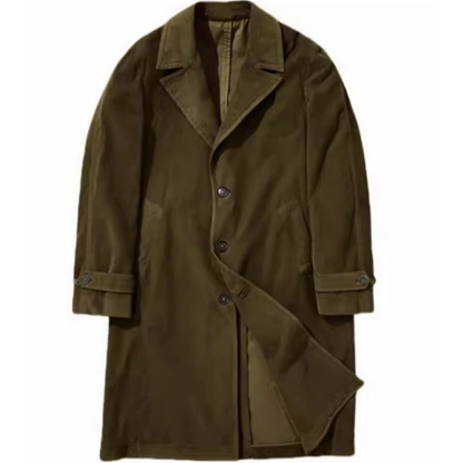 Men's Corduroy Regular Trench Coats Coats Jackets 