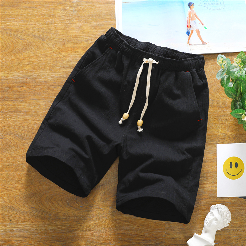 Men's Summer Cotton Linen Cargo Shorts