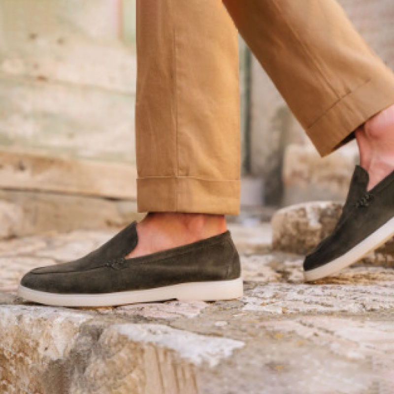 Men's Summer Breathable Slip-On Loafers，Casual Driving Shoes All-Day Comfort