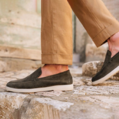 Men's Summer Breathable Slip-On Loafers，Casual Driving Shoes All-Day Comfort