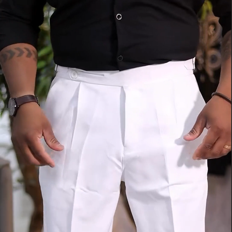 Men's Napoli Slim Fit Stretch Suit Pants | Tailored Business Casual Pa