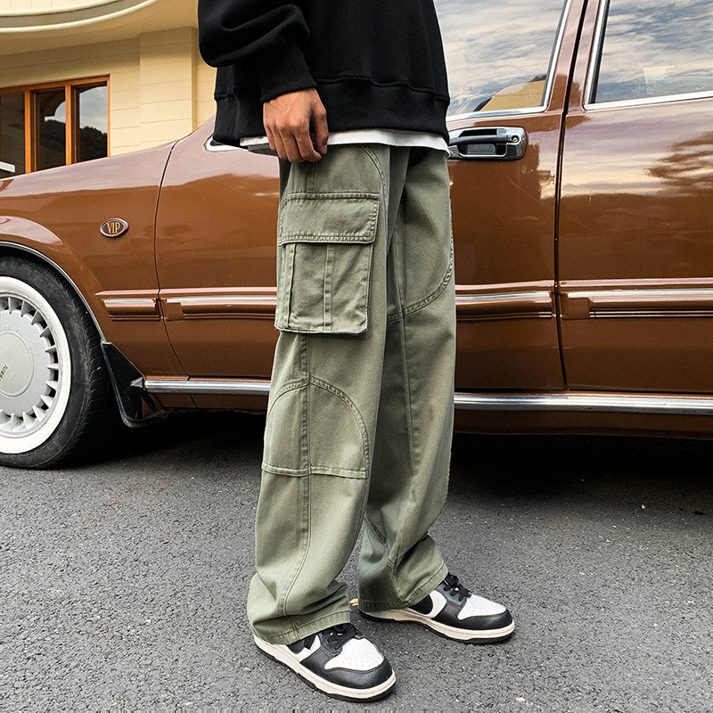 Men's Relaxed-Fit Casual Cargo Pants, Classic Workwear Tactical Pants with Multiple Pockets, Men's Everyday Essential Cargo Pants