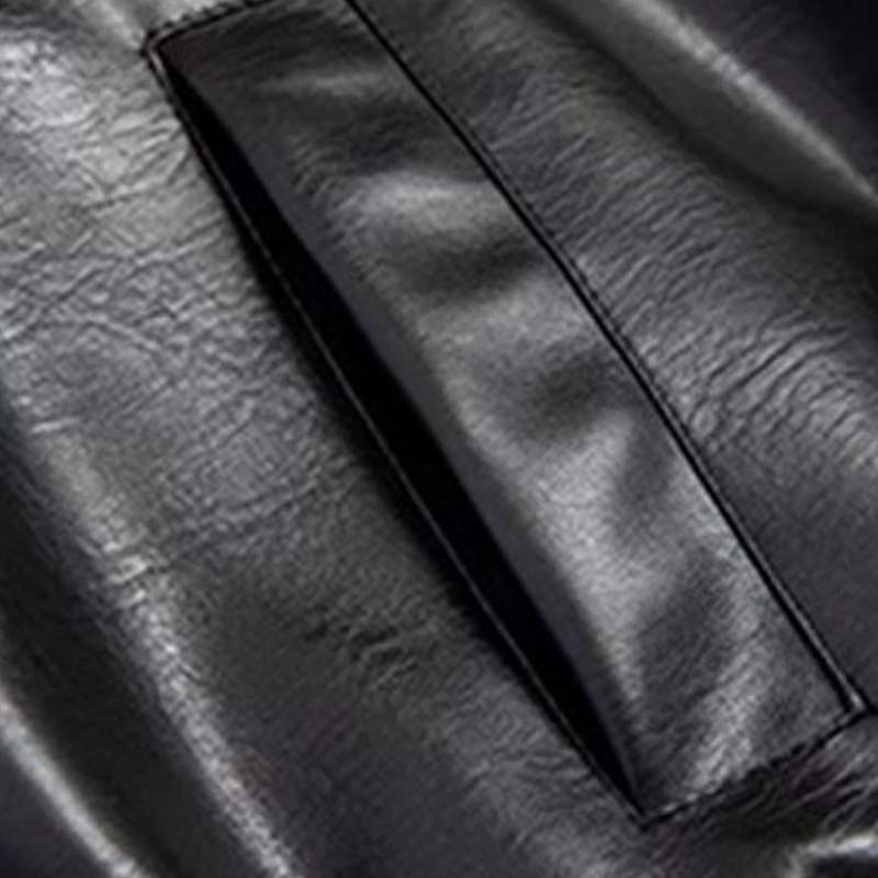 Autumn PU Leather Jacket For Men, High-End Look With Turn-Down Collar, Loose-Fit Casual Short Jacket With A Rebellious Edge, Versatile And Trendy, Perfect For Everyday Wear.