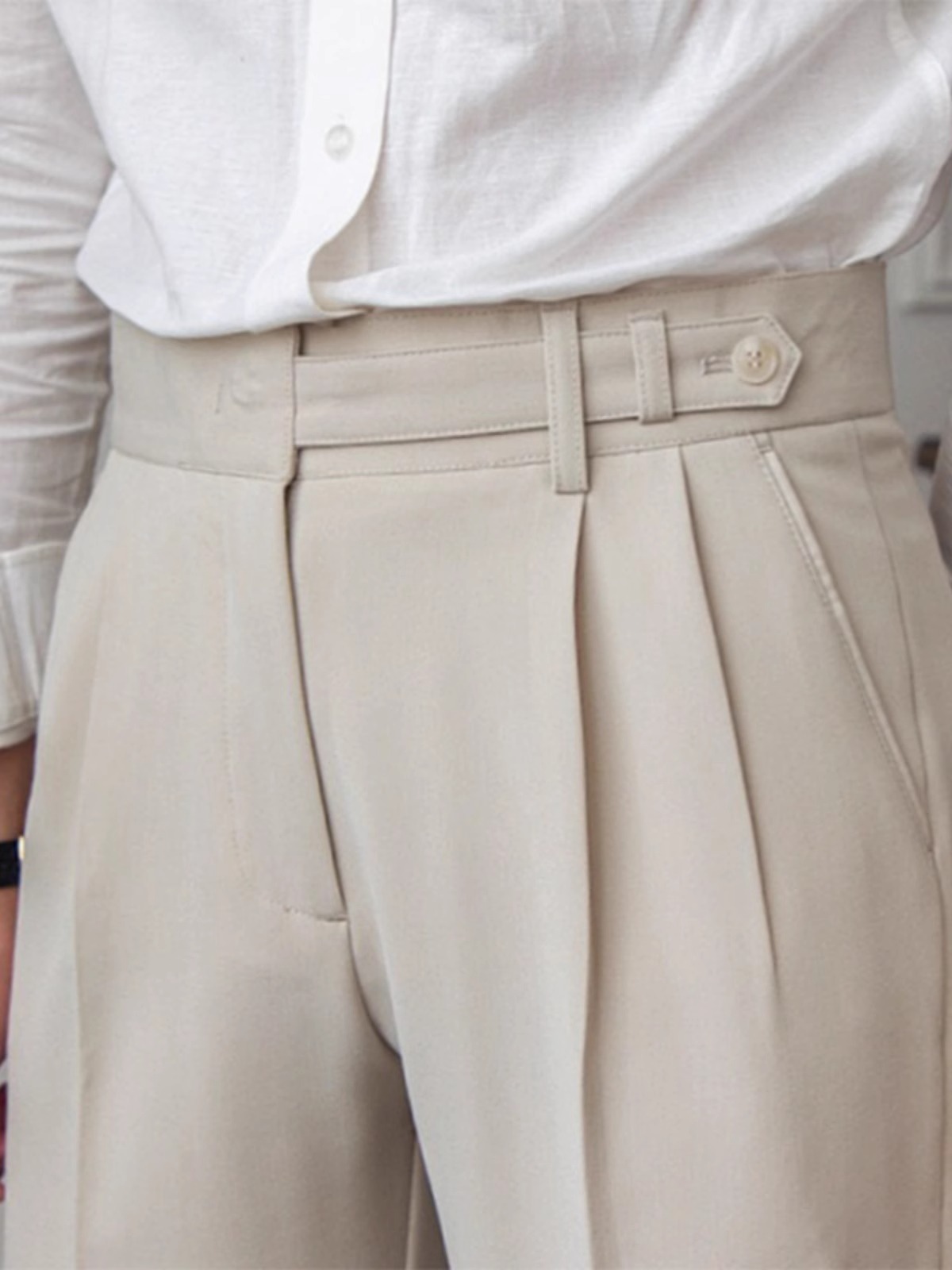 Men's Spring & Fall Casual Wrinkle-Resistant Trousers – Vintage Napoli-Inspired Trendy Pants for Commuting & Everyday Wear