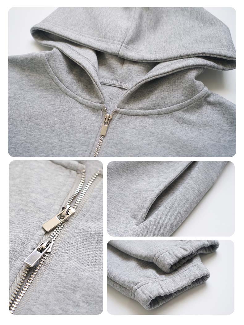 Unisex Oversized Zip-Up Sweatshirt – Double-Sided Air Layer Tech Fabric, Space Cotton Hoodie for Autumn Winter