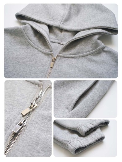 Unisex Oversized Zip-Up Sweatshirt – Double-Sided Air Layer Tech Fabric, Space Cotton Hoodie for Autumn Winter