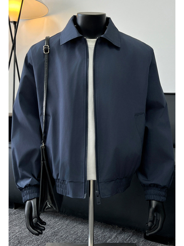 Men's Short Flight Jacket | American Vintage Spring Trendy All-Match Collared Coat, Casual Rebel Style