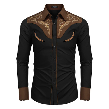 Men's Fashion Western Style Printed Shirt