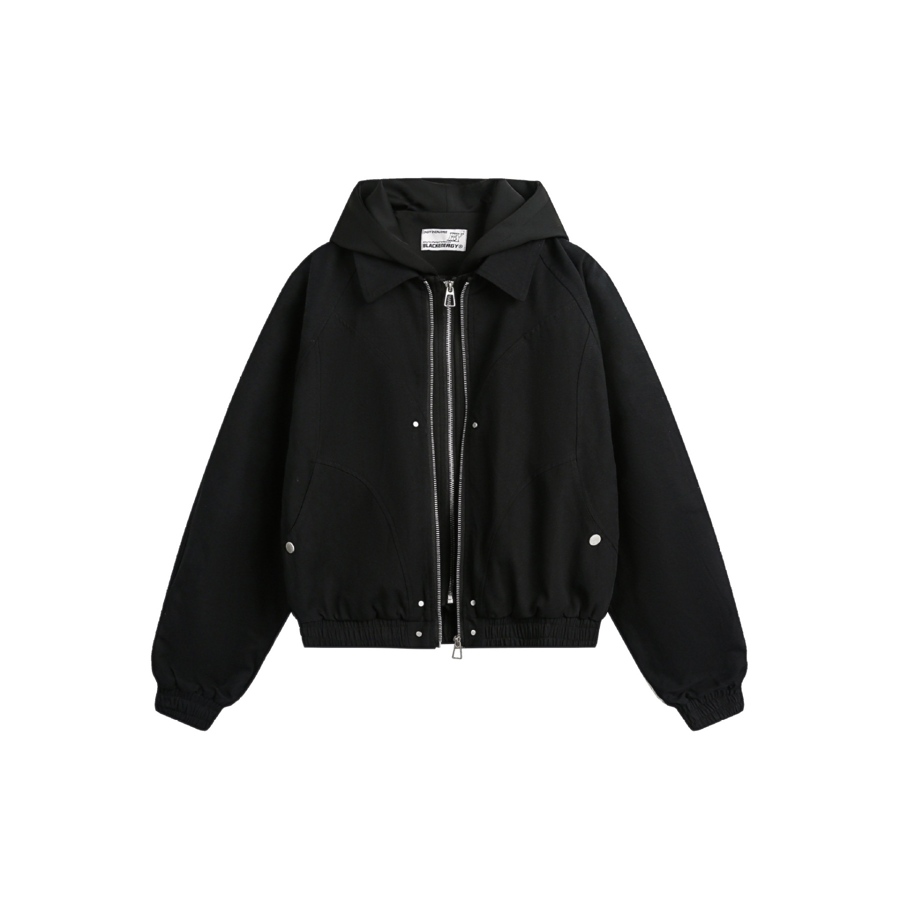 Vintage Washed Canvas Short Jacket | Unisex Street Style Layered Look Jacket for Spring & Fall