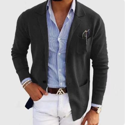 Men’s Casual Notch Lapel Single-breasted Slim-fit Blazer