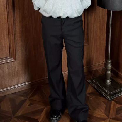 Men's Loose Wide Leg Pants, Casual Flared Pants, Wrinkle-free and Iron-free, Suitable For Daily Commuting and Business Casual Office