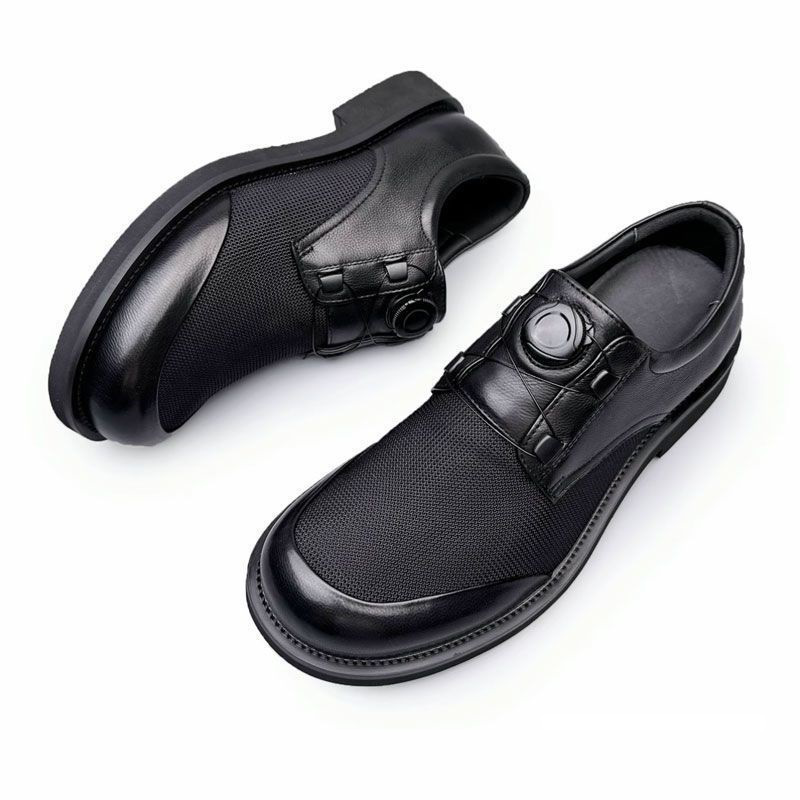 Men's Leather Loafers, Slip On Casual Shoes With Twist Lock, Lightweight Driving Shoes, Anti-Odor Slip On Casual Dress Shoes, Loafers for Travel