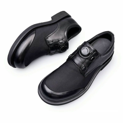 Men's Leather Loafers, Slip On Casual Shoes With Twist Lock, Lightweight Driving Shoes, Anti-Odor Slip On Casual Dress Shoes, Loafers for Travel