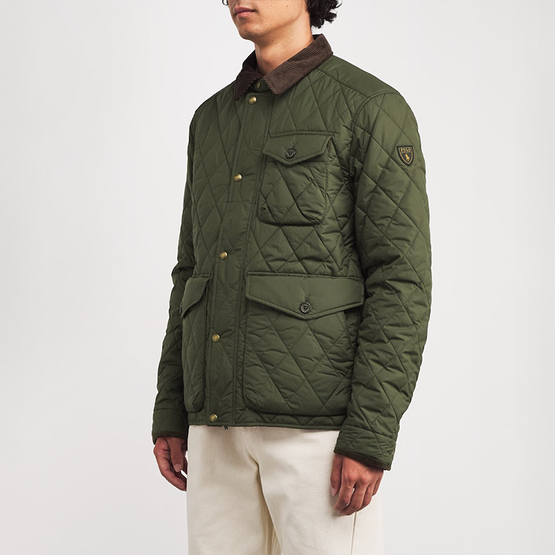 Men's Quilted Workwear Jacket, Classic Old Money Style Winter Coat