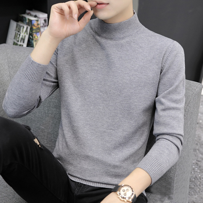 Men's Fall And Winter Performance Thermal Turtleneck Knit Sweater, Anti-Pilling Winter Pullover