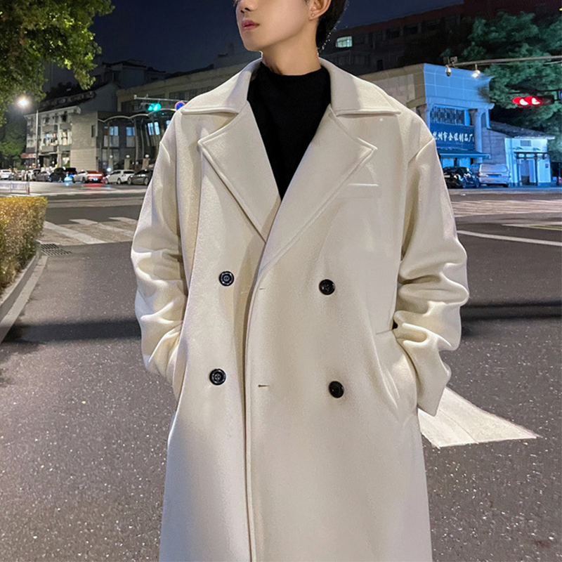 Men's Heavyweight Winter Trench Overcoat, Winter Dress Overcoat, Elegant Winter Long Coat