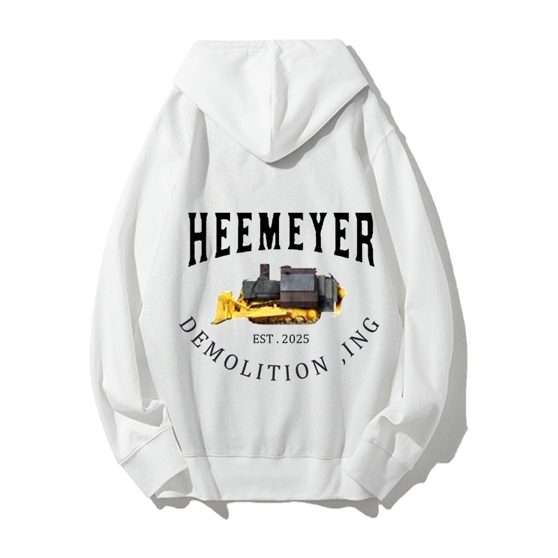 Heemeyer Demolition INC Unisex Hoodie - 300GSM Heavyweight Cotton | Date Personalization | Streetwear Essentials (Oversized Fit Available)