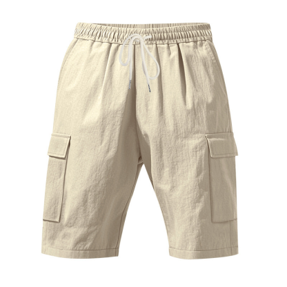 Men's Linen Multi-Pocket Cargo Shorts