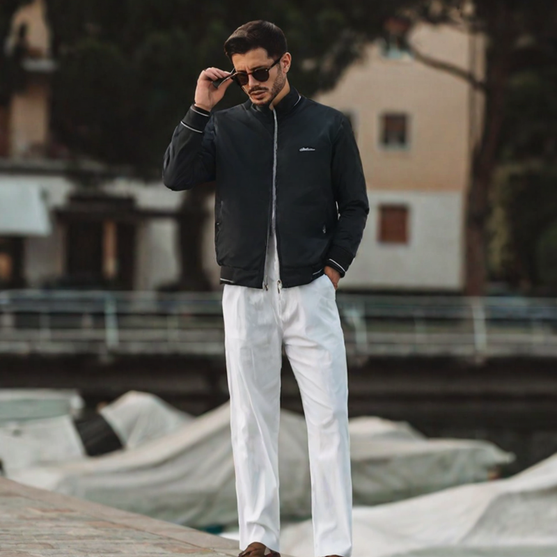 Men's Stand Collar Windproof Lightweight Jacket - Outdoor Casual Coat,Water-Resistant Travel Windbreaker