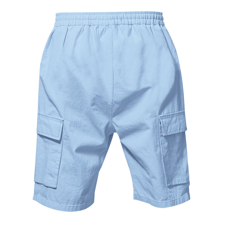 Men's Linen Multi-Pocket Cargo Shorts
