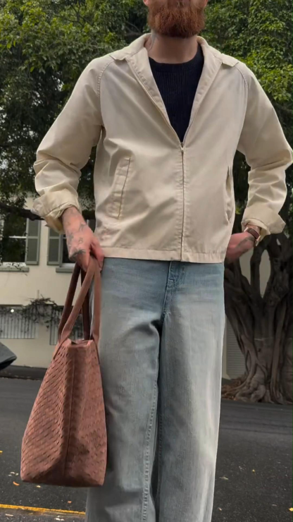 Spring All-Match Solid Color Tough Lapel Jacket For Men