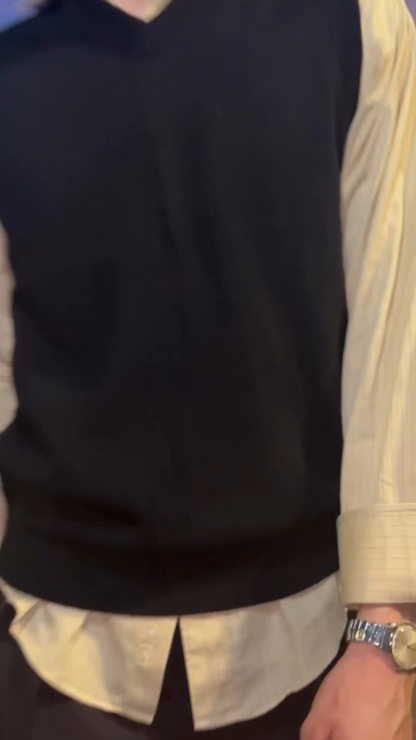 Men’s Solid Color V-Neck Knit Vest Sweater Loose Fit Sleeveless Pullover Casual Fall Layering Top