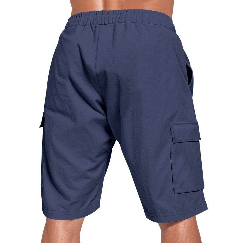 Men's Linen Multi-Pocket Cargo Shorts