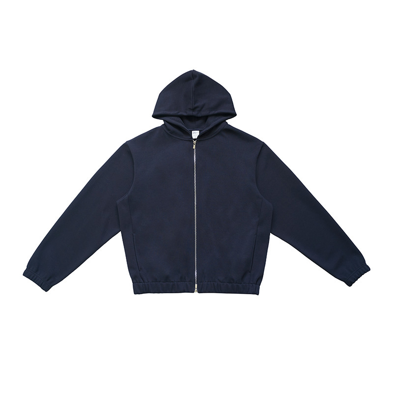 Unisex Oversized Zip-Up Sweatshirt – Double-Sided Air Layer Tech Fabric, Space Cotton Hoodie for Autumn Winter