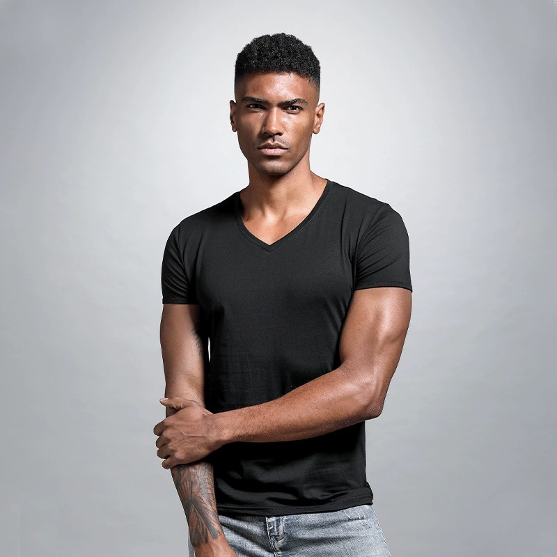 Men's Slim Fit V-Neck Tee