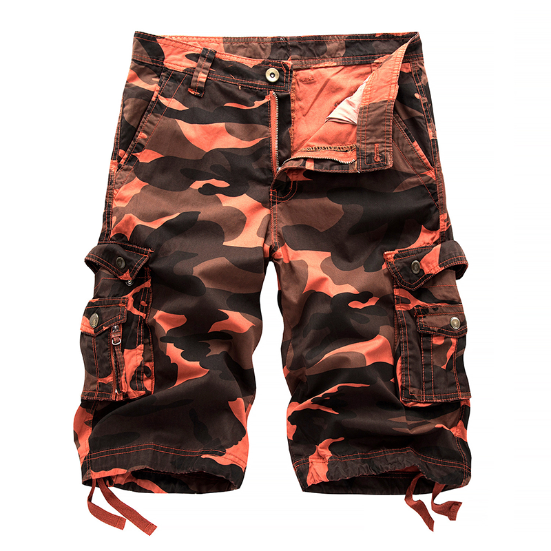 Men's Outdoor Camouflage Cargo Shorts,Beach Casual Shorts With Pockets