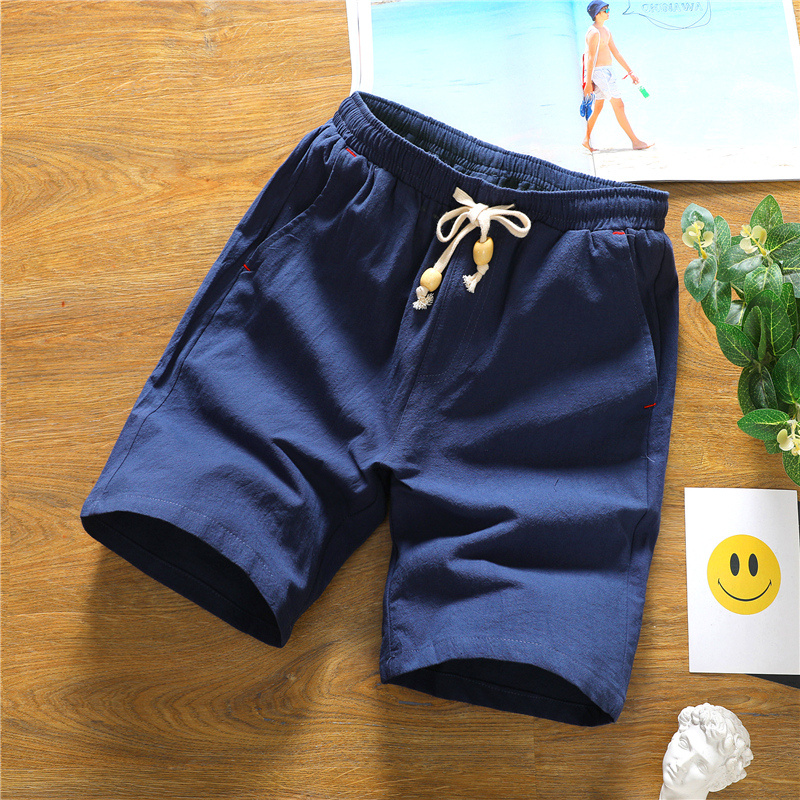 Men's Summer Cotton Linen Cargo Shorts