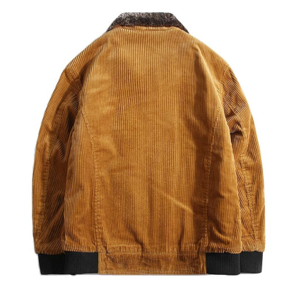 Men's Corduroy Warm Stand Collar Casual Cotton Jacket