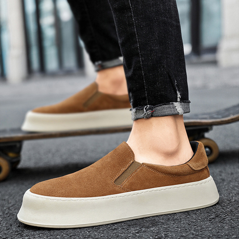 2025 Premium Suede Slip-On Loafers for Men, Men's Ultra-Light Slip-On Sneakers, Casual Suede Driving Shoes for Men, Lightweight Minimalist Comfort Shoes