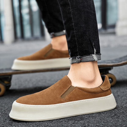 2025 Premium Suede Slip-On Loafers for Men, Men's Ultra-Light Slip-On Sneakers, Casual Suede Driving Shoes for Men, Lightweight Minimalist Comfort Shoes