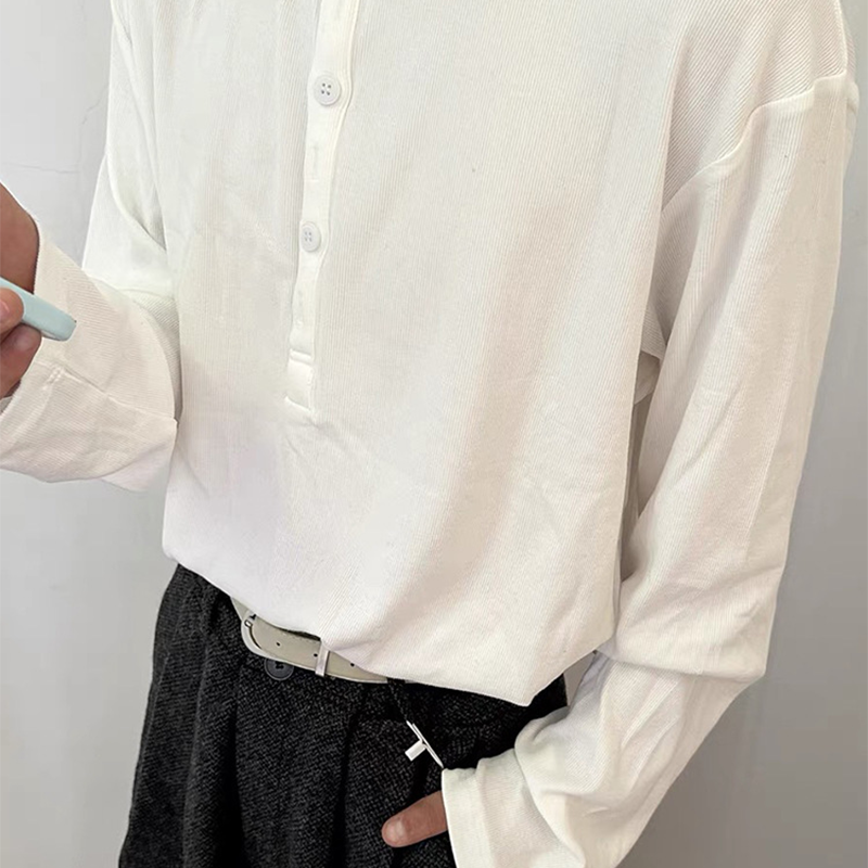 Men's Henley Neck Long Sleeve Shirt, Smooth and Soft Cotton Blend Tee, Casual & Layering Essential