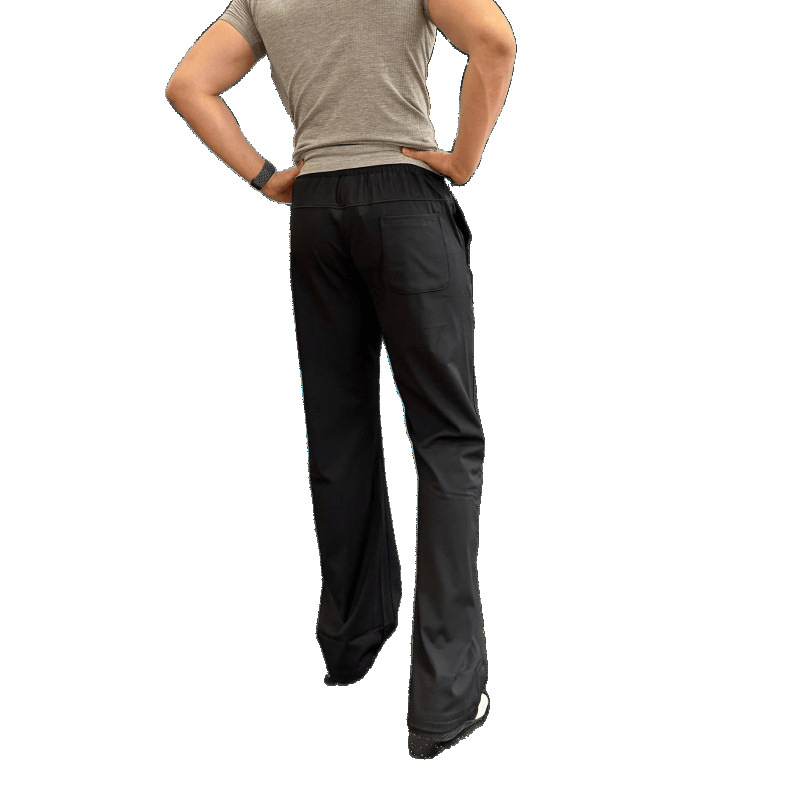 Men’s Vintage Quick-Dry Cargo Pants – High-Waisted Loose Fit Wide-Leg Trousers, Casual Retro Utility Style