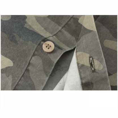 Men’s Camo Cargo Shirt Jacket – Loose-Fit Lightweight Outdoor Overshirt for Fall, Casual Streetwear Sun Protection Outerwear
