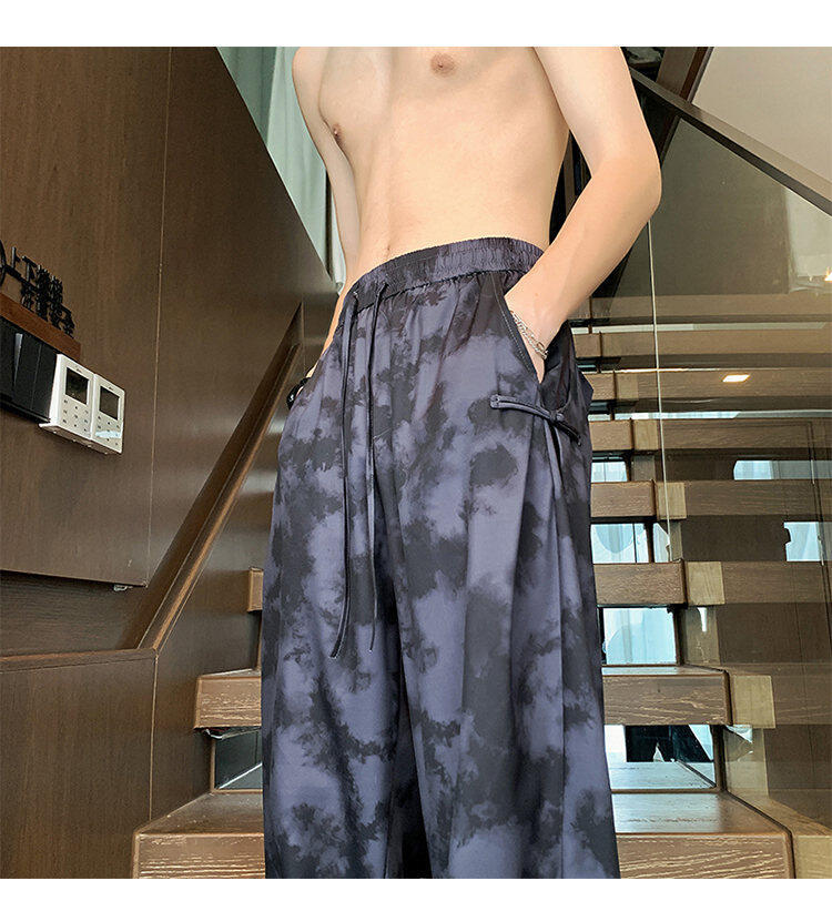 Spring & Summer Men’s Casual Jogger Pants | Loose Straight-Leg Lightweight Streetwear Trousers