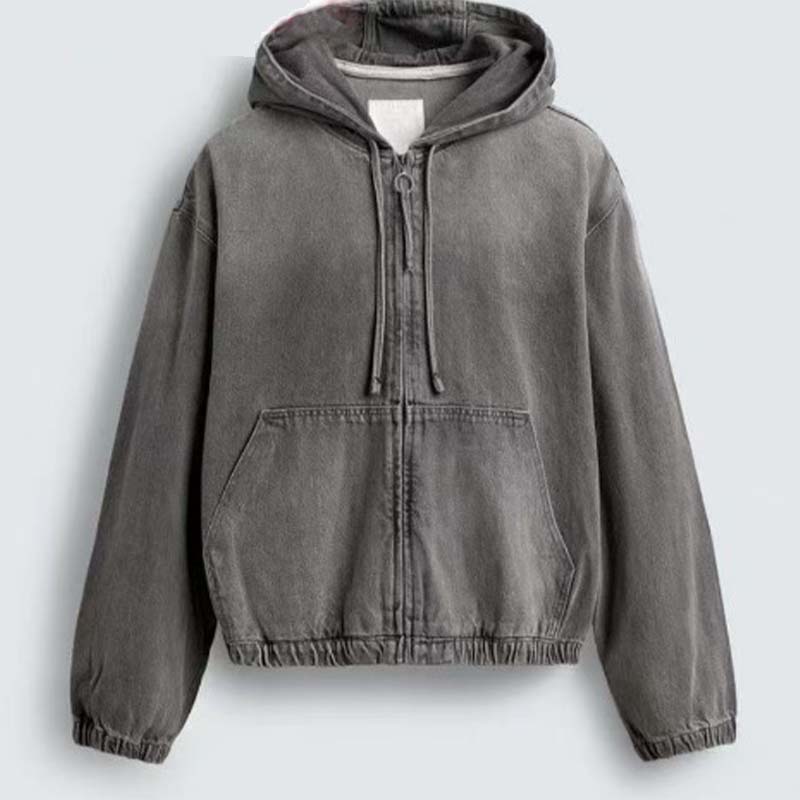 Early Autumn Vintage Cotton Hooded Jacket for Men | Retro Casual Outerwear