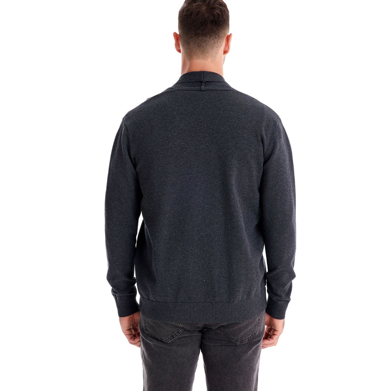 Men's Cotton V-Neck Sweater Cardigan, Fall Winter Knit Sweater, Men's Business Casual Cardigan, Premium Cotton V-Neck Open Front Sweater