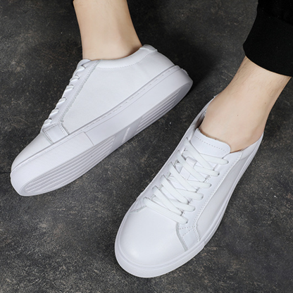 Men's Cowhide Leather Sneakers, Everyday Casual Shoes, Comfort for Walking, Versatile Low Top Casual Business Casual Shoes