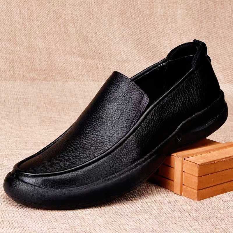 Men's Cowhide Leather Loafers, Breathable & Slip-Resistant Business Casual Loafers, Slip-On Leather Dress Shoes, Moccasin Driving Shoes, Comfort and Versatile for Driving & Travel