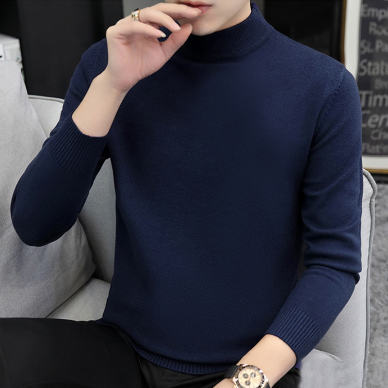 Men's Fall And Winter Performance Thermal Turtleneck Knit Sweater, Anti-Pilling Winter Pullover
