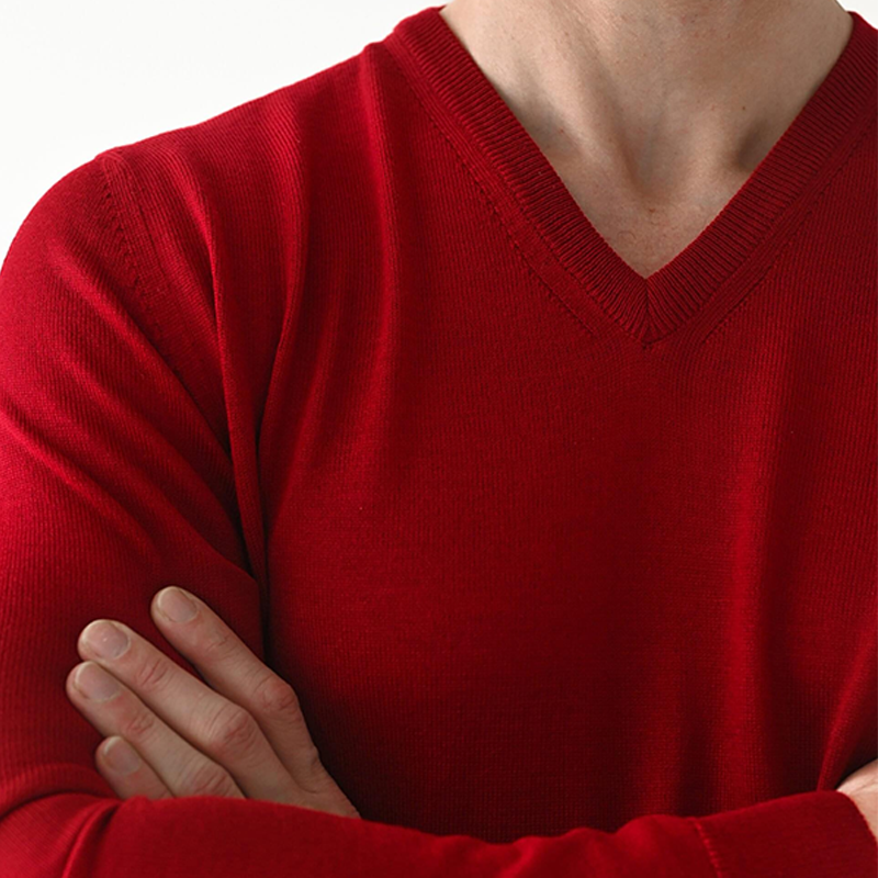 Men's Christmas Day V-Neck Knit Sweater, Versatile Business Casual Pullover, Christmas Gift for Him