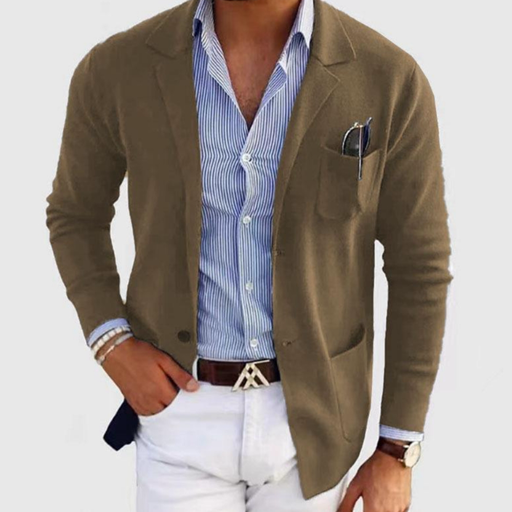 Men’s Casual Notch Lapel Single-breasted Slim-fit Blazer