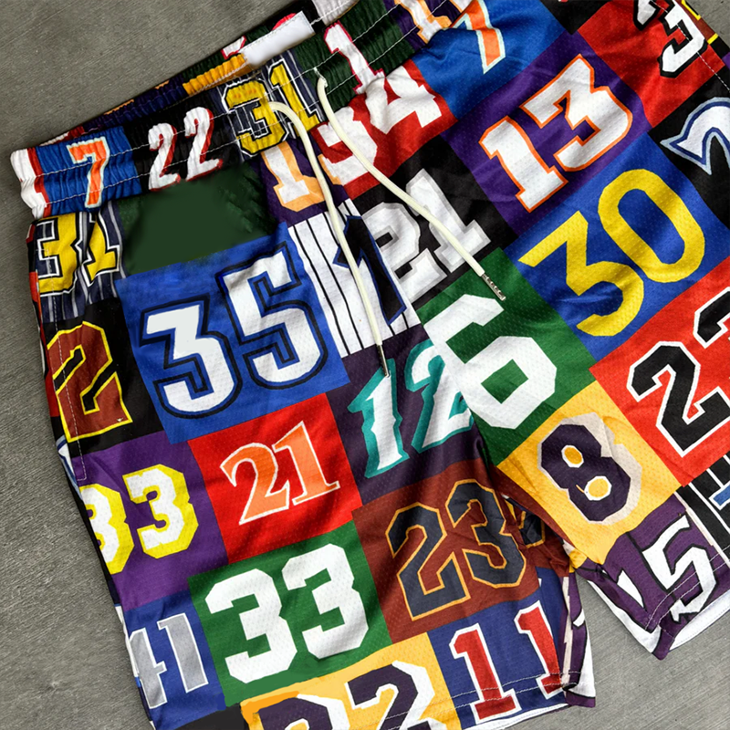 Hall of Fame - Basketball Icon Shorts Limited Edition Player Number Print Men's Streetwear
