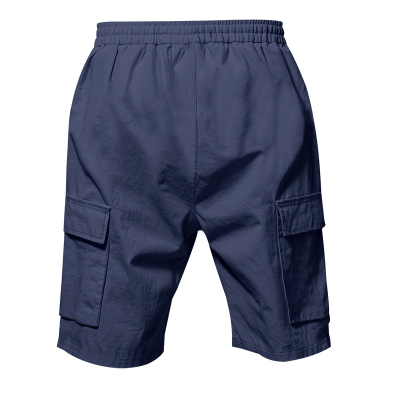 Men's Linen Multi-Pocket Cargo Shorts